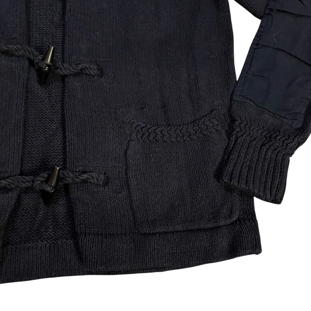 Polo Ralph Lauren Navy Blue Linen Cotton‎ Toggle Shawl Fisherman Cardigan XL